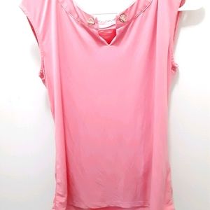 Carmen Marc Valvo Pink Blouse